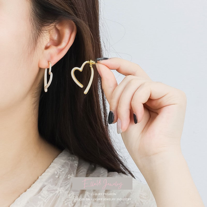 14K Gold-plated Luxury Heart Earrings